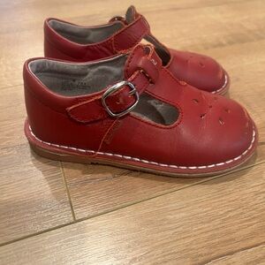 Clarks Red Leather Toddler Shoes